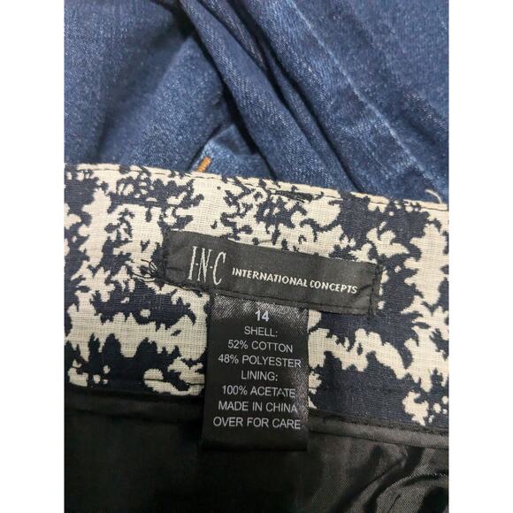 International Concepts Black & White Houndstooth Mini Skirt Size 14 - Picture 3 of 4